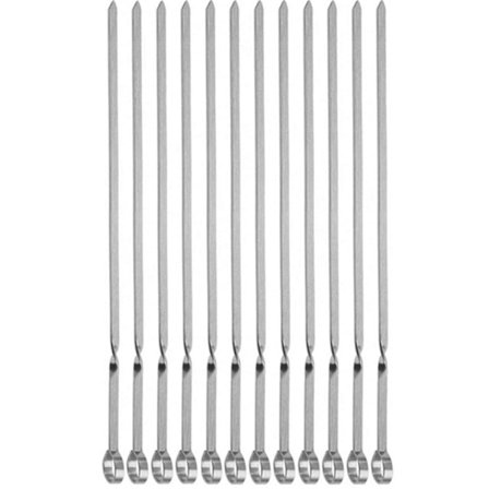 Fladt metalspyd 14" lange rustfrie stålstænger Genanvendelige