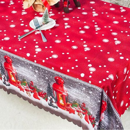 Rektangulär julduk, tryckt bordsduk, avlång, vattentät för matsal, köksinredning