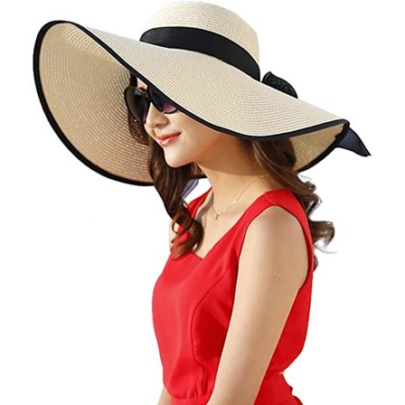 Dame Solhat Halm Bredskygget Hat Solhætter Åndbar Anti