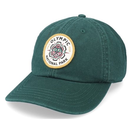 American Needle - Olympic Hepcat Dark Green Dad Cap Unconstructed Green Cap - @ Hatstore