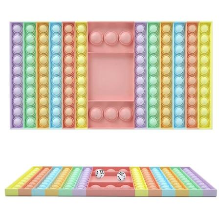 Stor Rektangel Pop It Fidget Sensorisk Leksak Stress Relief