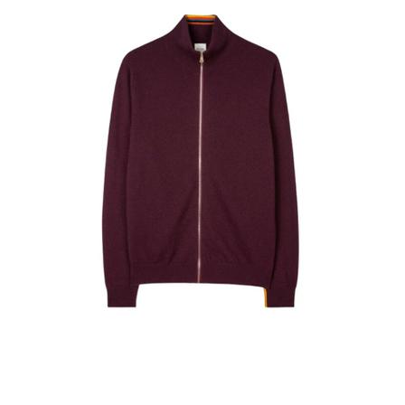 Paul Smith Neck Zip Cardigan Lilla, Herre Trøjer