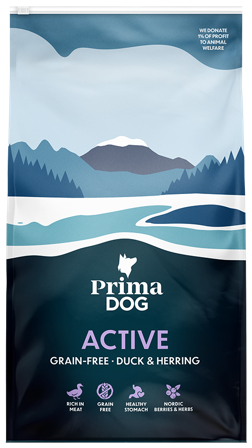 PrimaDog Active Grain Free Anka & Strömming 10 kg - PrimaDog
