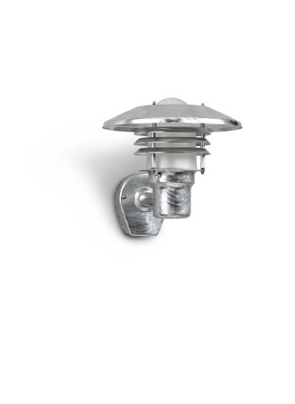 Westal Tellus Veggarmatur 278 x 260 mm, E27 Galv/Sølv, sandblåst glass, Belysning