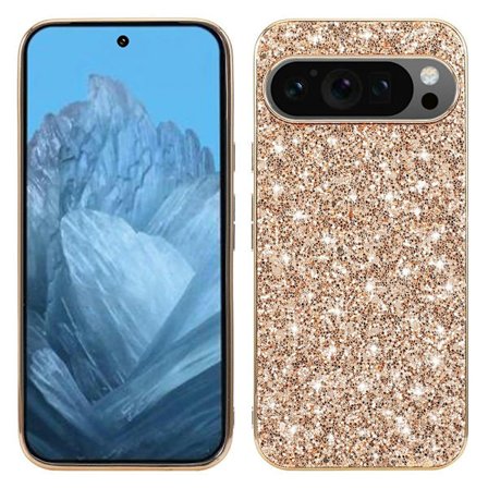 Google Pixel 10 / 10 Pro Skal Glitter Hybrid Guld