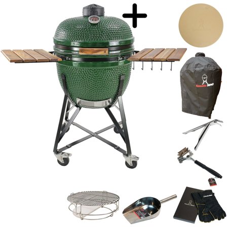Kamado sumo Grön + tillbehör kolgrill | Utematlagning > Grillar > Kamadogrillar | Bagaren och Kocken