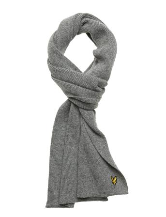 Racked Rib Scarf Accessories Scarves Winter Scarves Grå Lyle & Scott