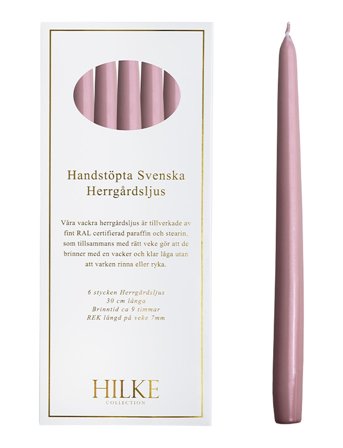 Hilke Collection Manor Candle Rose Metallic - Pink - H30CM x 30