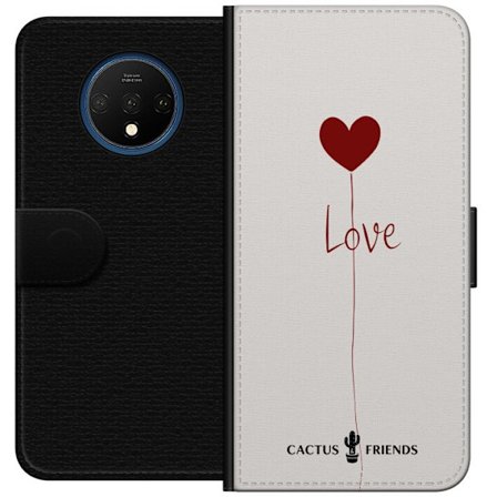 Kompatibelt Lommeboketui til OnePlus OnePlus 7T Cactus and Friends - Love Balloon Minimal