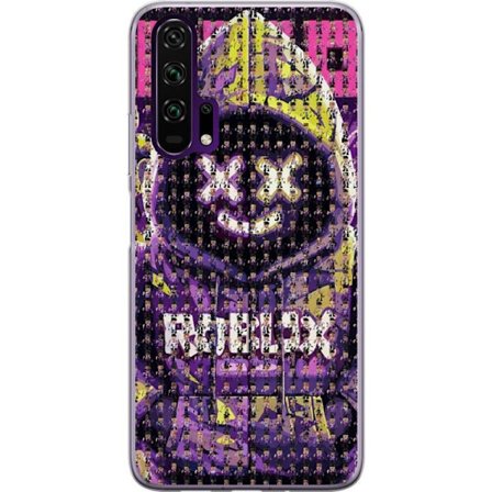 Kompatibelt Mobilskal till Honor Honor 20 Pro Roblox huvtröja designad med hundratals små Roblox-figurer, kreativ mosaikdesign i lila och gult för