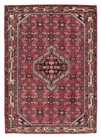 Hand Knotted Persian Asadabad Rug 110X155