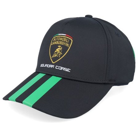 Lamborghini - Svart adjustable Keps - Lamborghini Squadra Corse 23 Team Cap Black A-frame Adjustable @ Hatstore