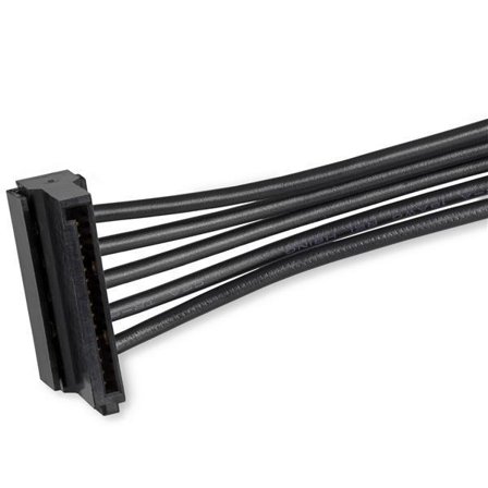 StarTech 4x SATA Power Splitter Adapter Cable - Strømsplitter - SATA-strøm (hann) til SATA-strøm (hunn) - 40 cm - svart