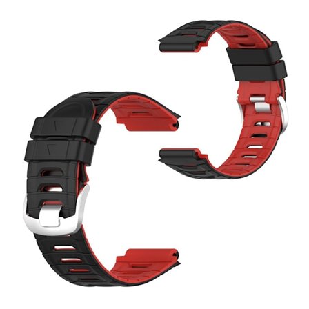 Garmin Forerunner 920XT two-tone silicone watch band - Black / Red