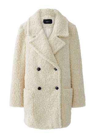 Oui Kappa Teddy Jackor Dam Beige 34