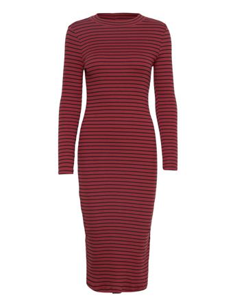 Vibalu Crew Neck L/S Midi Dress - Knælang Kjole Multi/mønstret Vila