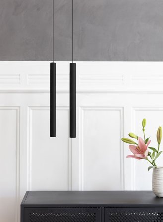 Chimes Tall taklampe Ø3 - sort eik