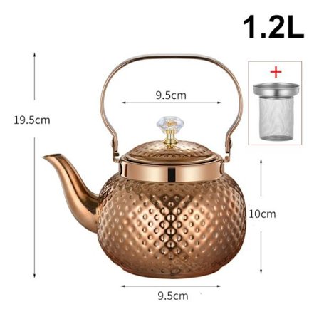 Vatten Te Vattenkokare Kaffekanna ROSE GULD 1,2L