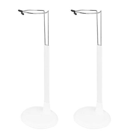 2 stk Kreative Dukkeholder Støtte Portable Legetøjsstativ Mode Dukke Opbevaringsstativ Displaystativ Til Hjem White 20x10cm