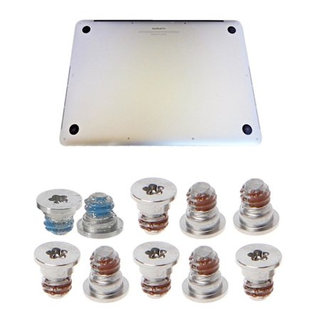 10 stk. Skruer til Bunnen av Laptop for Macbook Pro Retina A1398 A1425 A1502
