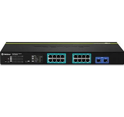 TRENDnet TPE 1620WS 16-Port Gigabit Web Smart PoE+ Switch - switch - 16 porter - Styrt - rackmonterbar - TAA-samsvar