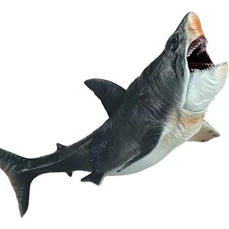 Iso Megalodon Hai Lelu, Muovinen Merieläinhahmo, Realistinen Merihirviö Lelufiguuri