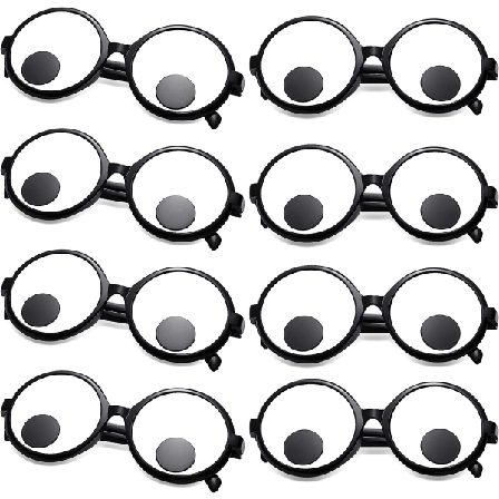 8 paria Googly-silmälaseja Hauskat silmälasit Jättiläinen Googly-silmä