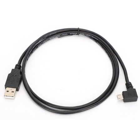 C0402 1M Vinkel Micro USB til USB Tilslutningskabel til Dataoverførsel og Opladning