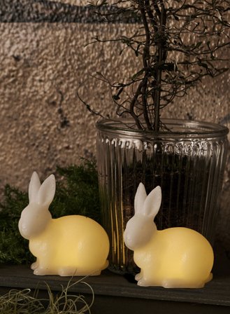 Batterilys Elin harer 2 pk - hvit