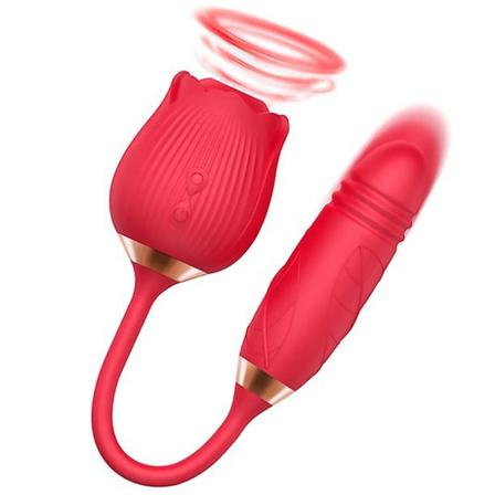 Rose Toy Vibrator För Kvinnor, Qi-eu Vibratorer Med Vibrerande T.ex