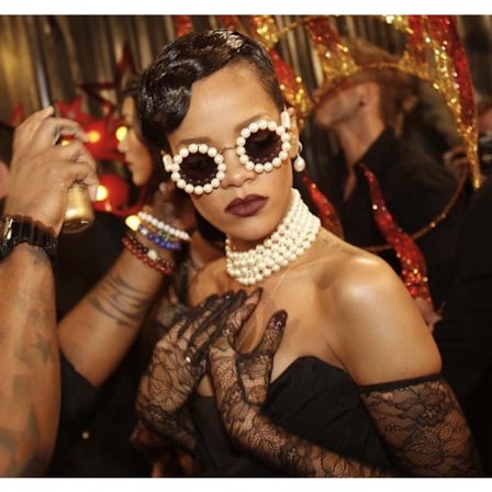 Pearl Round Sunglasses Oval Vintage Sunglasses Luxury Brand Designer Sunglasses