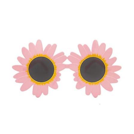 Auringonkukan muotoiset aurinkolasit Havaijilaiselle juhlalle (Valkoinen) 2 kpl pink