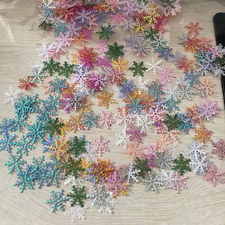 300st Juldekoration Glänsande Diy Snöflinga Gardiner