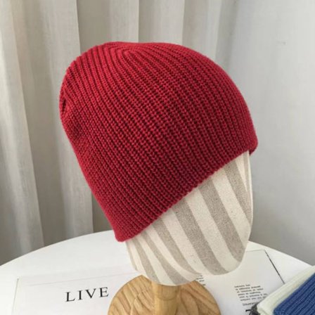 Beanie Hue Strikket Hue RØD
