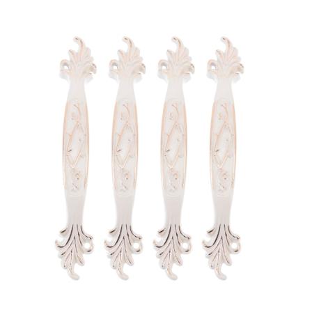 4 stk. Udsøgte Kommodegreb Retro Dørgreb Vintage Skabsknapper (hvid)Hvid13x2.4cm White 13x2.4cm