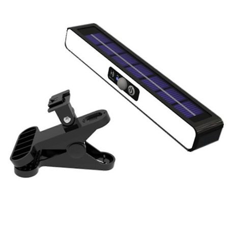 Clip-on Solarlampor Utomhus Vattentäta Solarstängsellampor Utomhus Bärbar Soldriven Säkerhetslampa B[D]