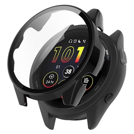 Huamade For Garmin Forerunner 265 Smart Watch Pc Klokkekasse med skjermbeskytter i herdet glass