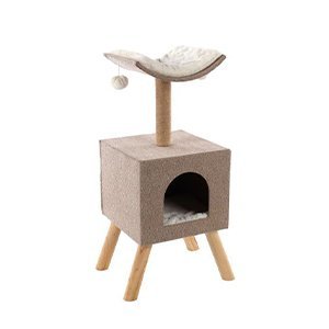 Klösträd med koja, Beige, 77 x 35 x 30 cm