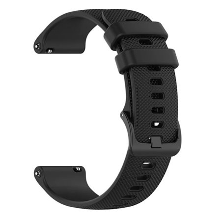 20 22 mm silikonrem for Garmin Venu 3 Band Forerunner 265 255 245 Music Vivoactive 4 Band for Garmin Venu Sq 2 Plus armbånd Svart