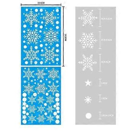 Julklappselektriska klistermärken Snöflingeset Dörrfönster Glasklistermärken A