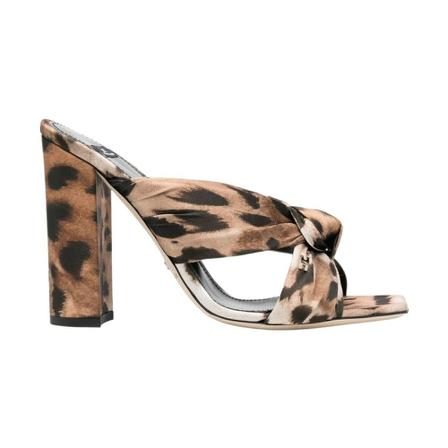 Elisabetta Franchi, Animal mule sandals Beżowy, Kobieta, Rozmiar: 39 EU