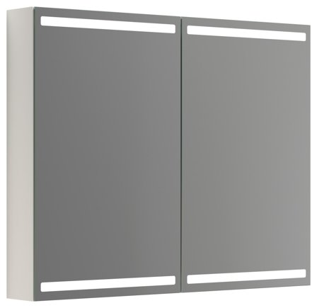 Dansani Luna Level Spegelskåp 100 cm, med ljusstyrning Vit matt, Badrum