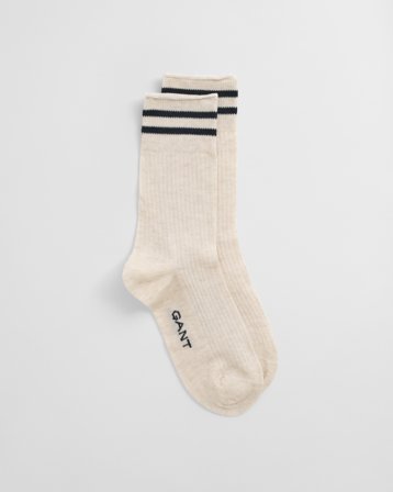 GANT Damen Gerippte Socken mit Streifen (36-38)