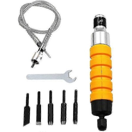 Elektriskt träsnideriverktyg träsniderimejsel spårfräsning snideripenna sniderimejsel, med litet flexibelt skafthuvud