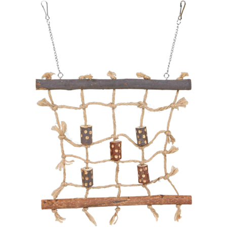 Trixie - Natural Living klatrevegg med tau brun 27 x 24 cm - Fugl - Burinventar & rugekasser - Sittepinner & sitteplasser - ZOO.no