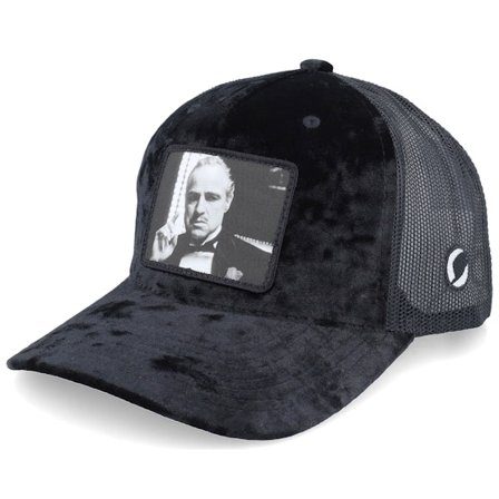 The Godfather - Schwarz trucker Cap - Don Corleone Black Velvet Trucker @ Hatstore