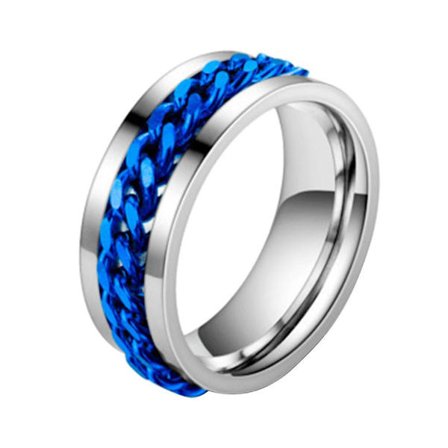 Rustfrit stål øl flaskeåbner Roterbar kæde finger ring smykke bar værktøj