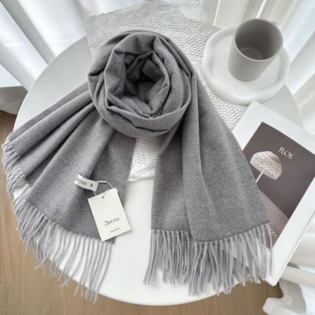 Enfärgad cashmere scarf sjal dam vinter exklusiv mångsidig 250g höst och vinter ny varm scarf