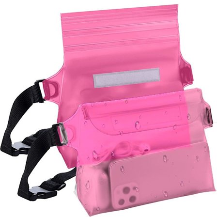 Vattentät telefonväska med midjerem ROSE RED rose red