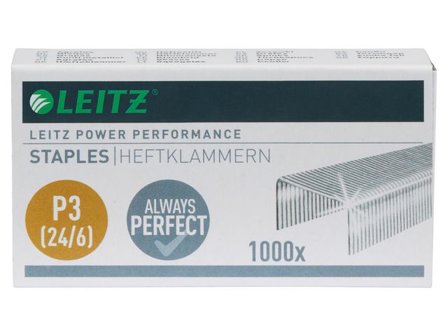 LEITZ Häftklammer Power Performance P3-klamrar (24/6), stål, 6 mm benlängd, 30 ark häftningskapacitet 1000/fp - Lyreco - Kontorsmaterial - Till 